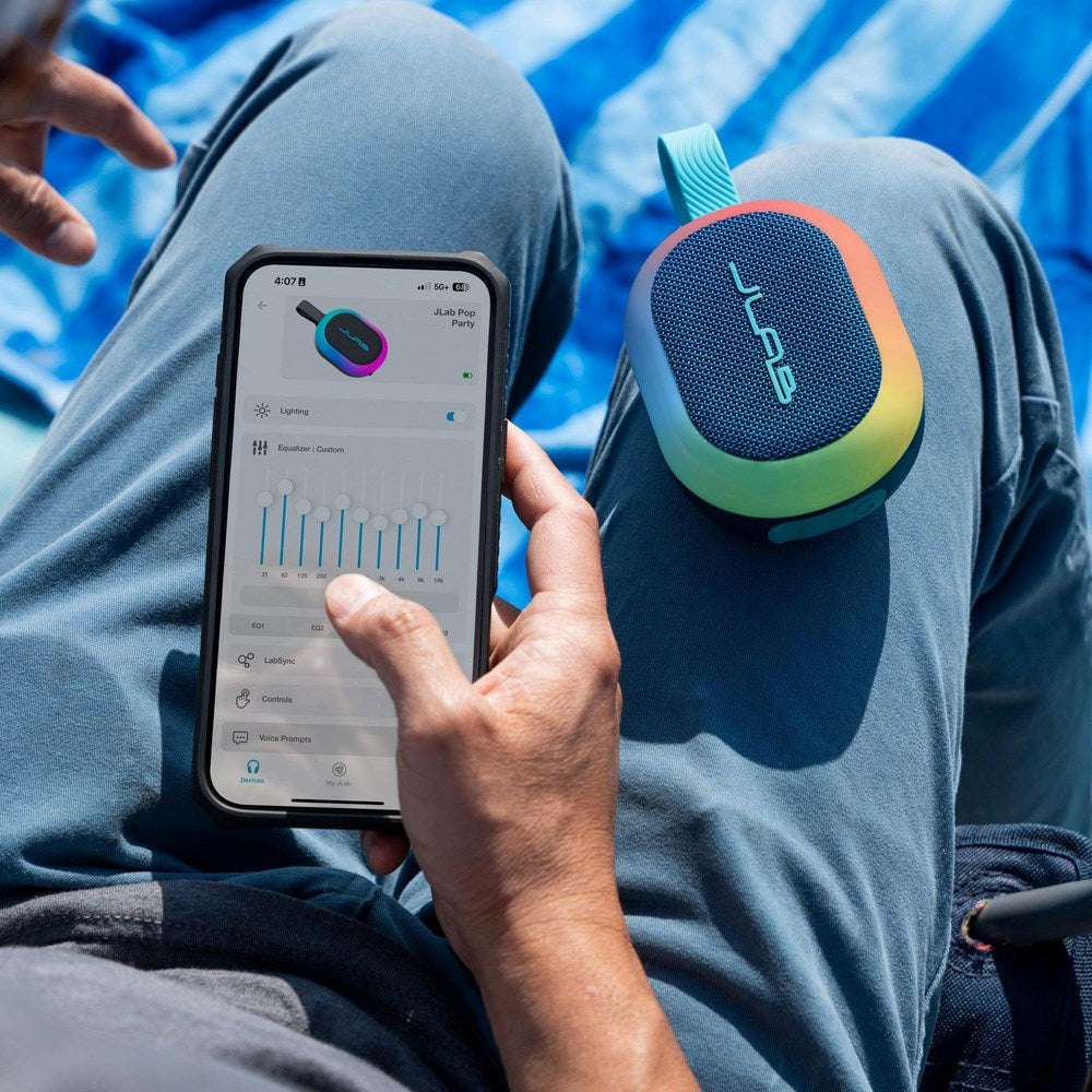 JLab Pop Bluetooth Högtalare med Ljus - Blå