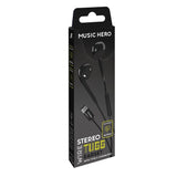 MUSIC HERO Tubb Stereo In-Ear Hörlurar med USB-C & Mikrofon - Svart