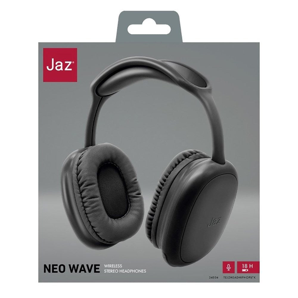 Jaz Neo Wave Trådlösa Bluetooth Over-Ear Hörlurar - Svart