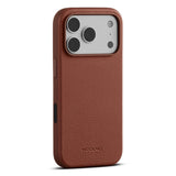 iPhone 18 Pro Max WOOLNUT Äkta Läder Skal - MagSafe Kompatibelt - Brun