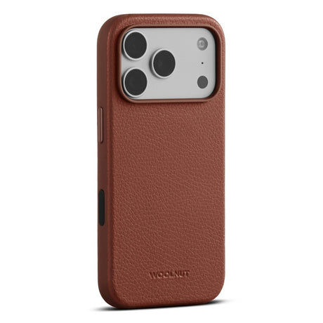 iPhone 18 Pro WOOLNUT Äkta Läder Skal - MagSafe Kompatibelt - Brun