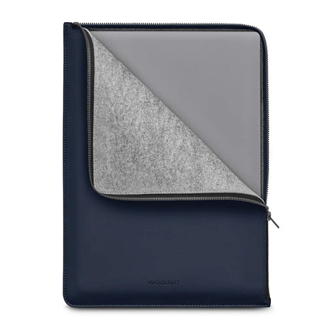 Woolnut Coated Folio Konstläder Sleeve för MacBook / Laptop 16" (360 x 250mm) - Blå