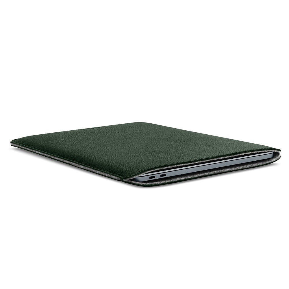 Woolnut Äkta Läder Sleeve för MacBook / Laptop 15" (350 x 245mm) - Grön