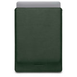 Woolnut MacBook Pro 14" M5 / M4 / M3 / M2 / M1 (2025 / 2021) Äkta Läder Folio Sleeve - 24.5 x 33 cm - Grön