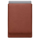 Woolnut MacBook Pro 16" M4 / M3 / M2 / M1 (2024 - 2021) Äkta Läder Folio Sleeve - 27.5 x 37.5 cm - Brun