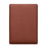 Woolnut MacBook Pro 16" M4 / M3 / M2 / M1 (2024 - 2021) Äkta Läder Folio Sleeve - 27.5 x 37.5 cm - Brun