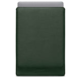 Woolnut MacBook Pro 16" M4 / M3 / M2 / M1 (2024 - 2021) Äkta Läder Folio Sleeve - 27.5 x 37.5 cm - Grön