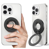 TORRAS MagSpin Magnetisk Fingerring med Inbyggt Kickstand - MagSafe Kompatibel - Mörkgrå