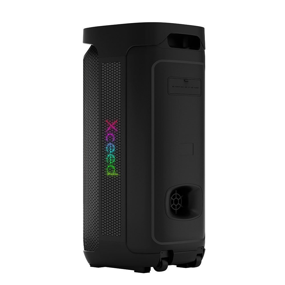 Xceed Sound 10" Bluetooth Högtalare med Trådlös Mikrofon & Ljusshow - svart